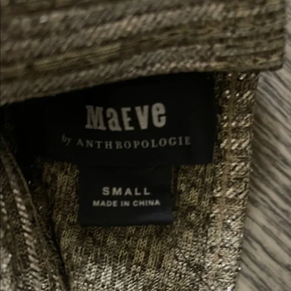 Anthropologie Maeve Metallic Silver Skirt - Picture 5 of 9